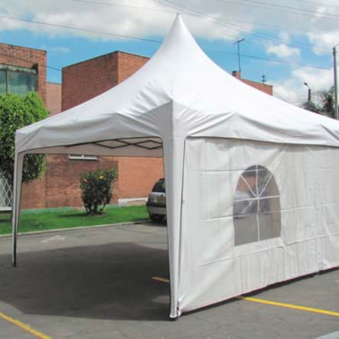 Carpa blanca tipo pagoda comercial